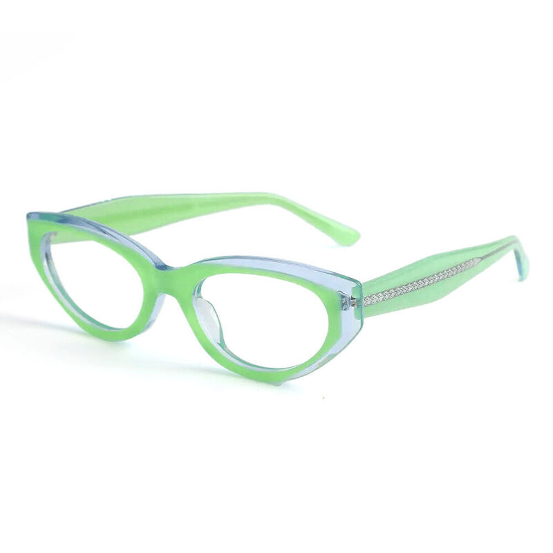 Agatha Cat Eye Grüne Brille