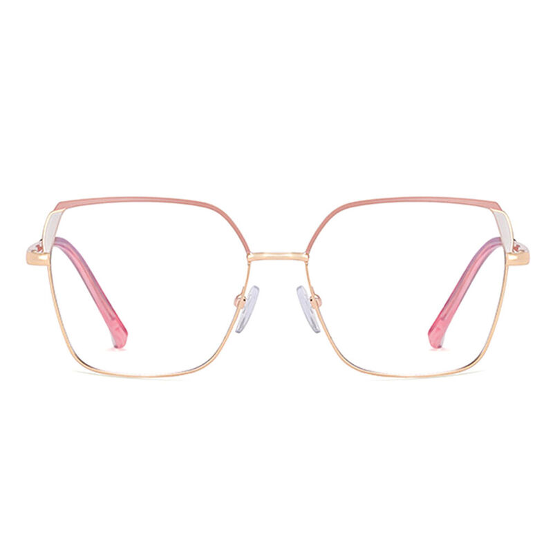 Aceline Geometric Pink Glasses