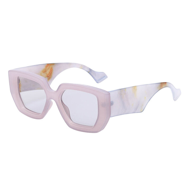 Diane Geometric Pink Sunglasses