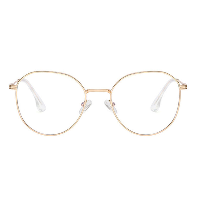 Olivia Round Gold Glasses