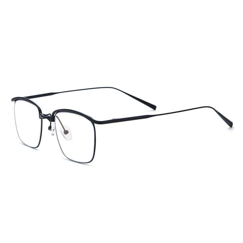 Kelli Rectangle Black Glasses