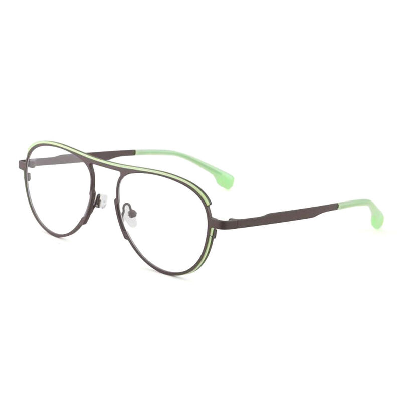 Munroe Aviator Brown Glasses