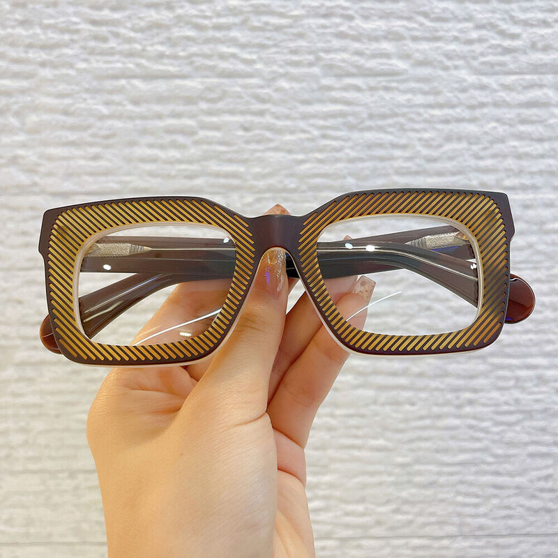 Oscai Square Brown Glasses