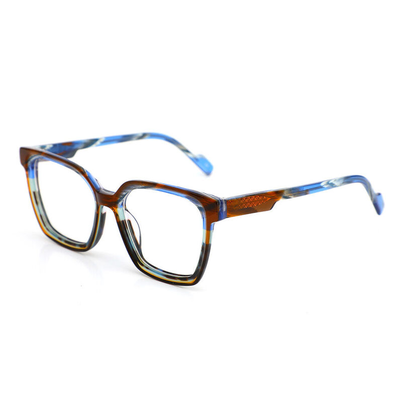 Tracy Quadratische Braune Brille