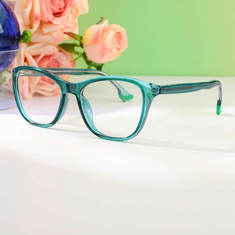 Evelyn Cat Eye Grüne Brille