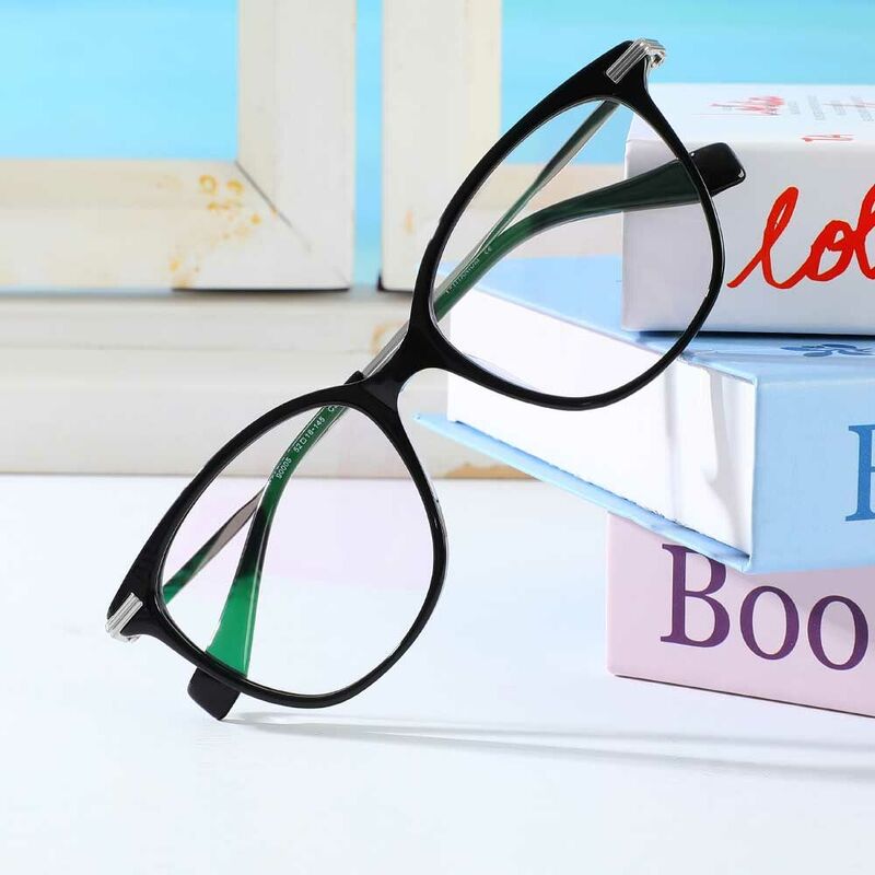 Occhiali da Vista Celeste Quadrato Nero