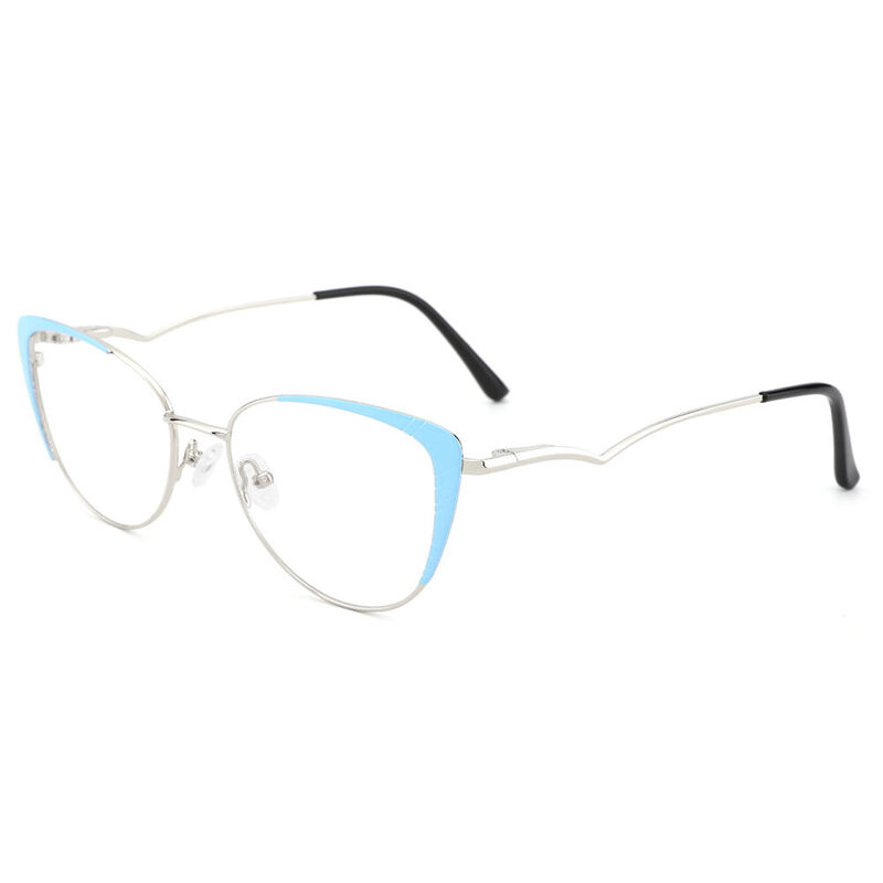 Erica Cat Eye Blue Glasses