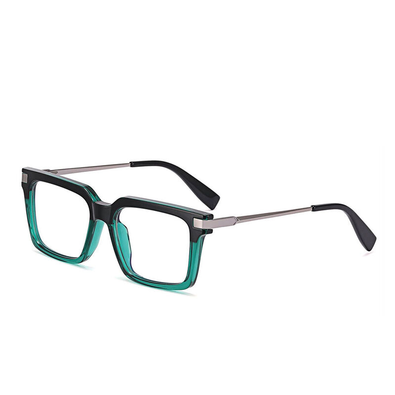 Vita Rectangle Green Glasses