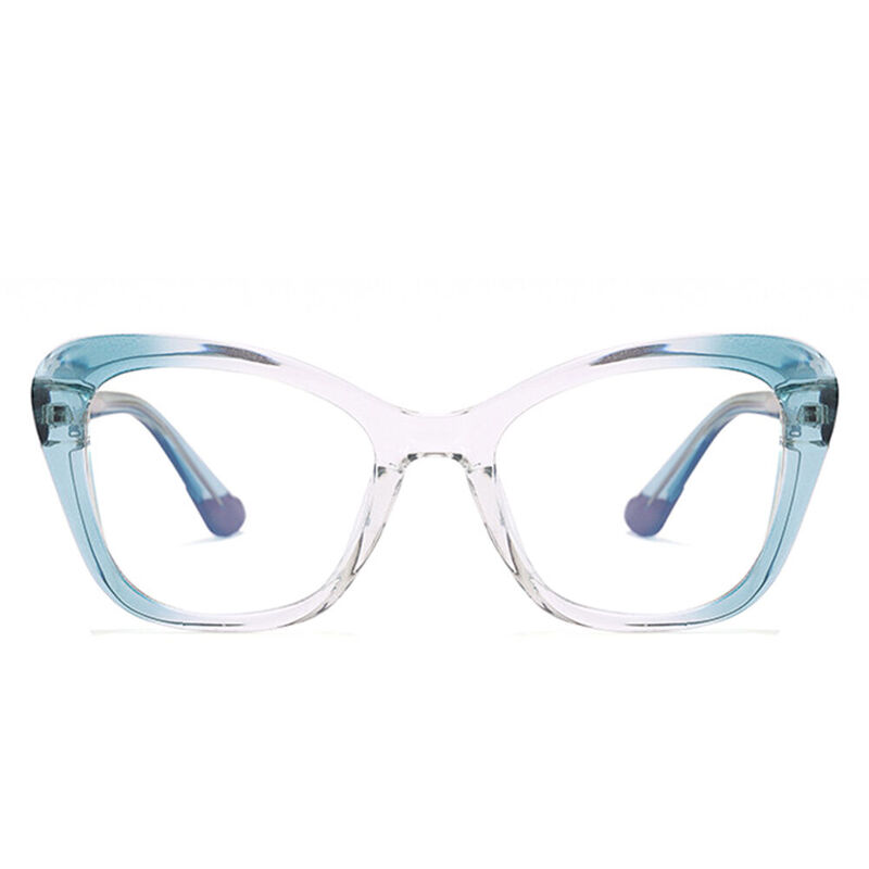 Admetus Cat Eye Blue Clear Glasses