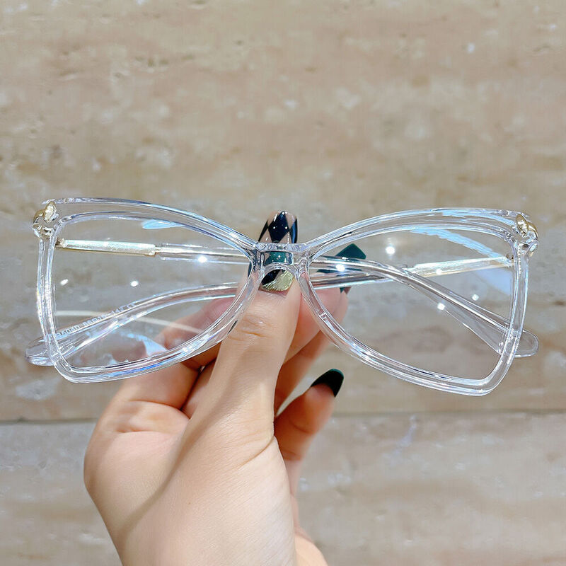 Adoir Cat Eye Clear Glasses