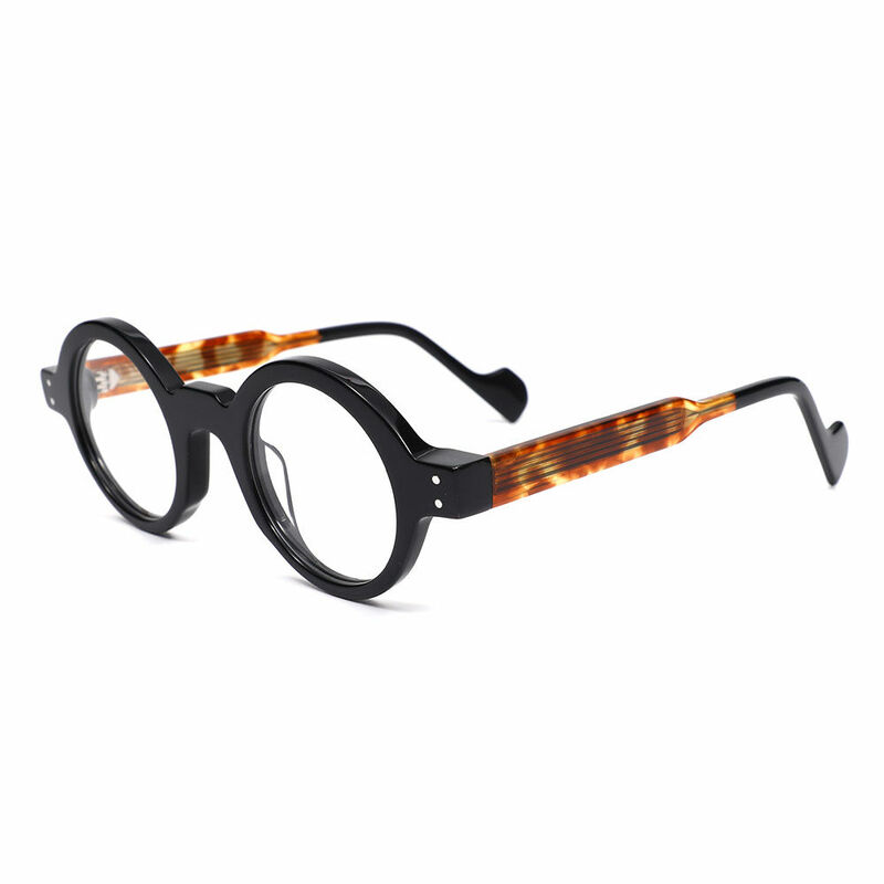 Odelie Round Black Glasses