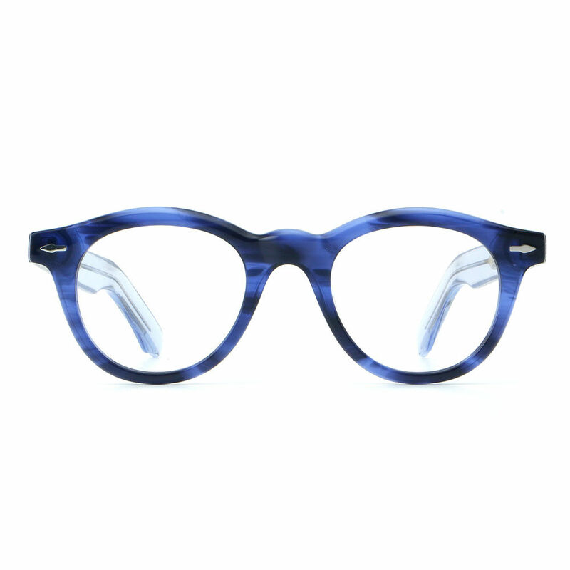 Hedm Round Blue Glasses