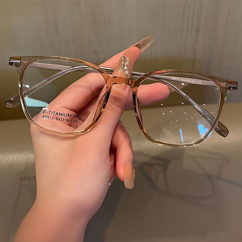 Morgan Rectangle Brown Glasses