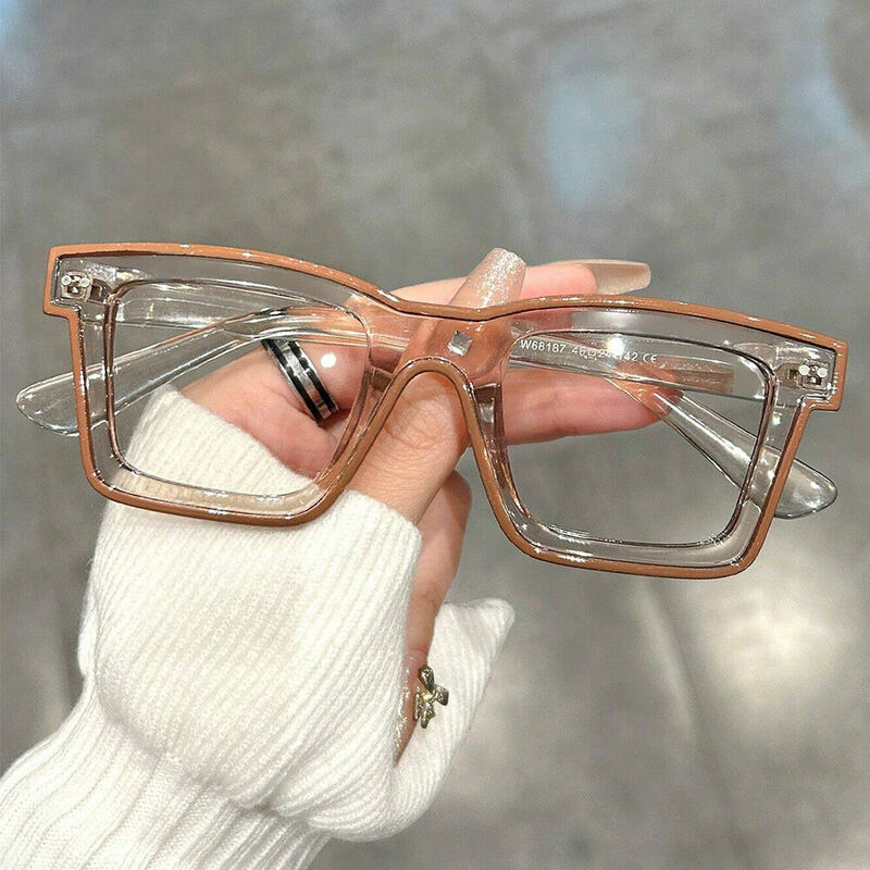 Bronte Quadratische Braune Brille