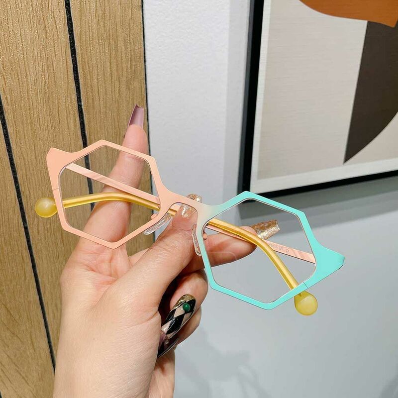 MacArthu Geometric Orange Glasses