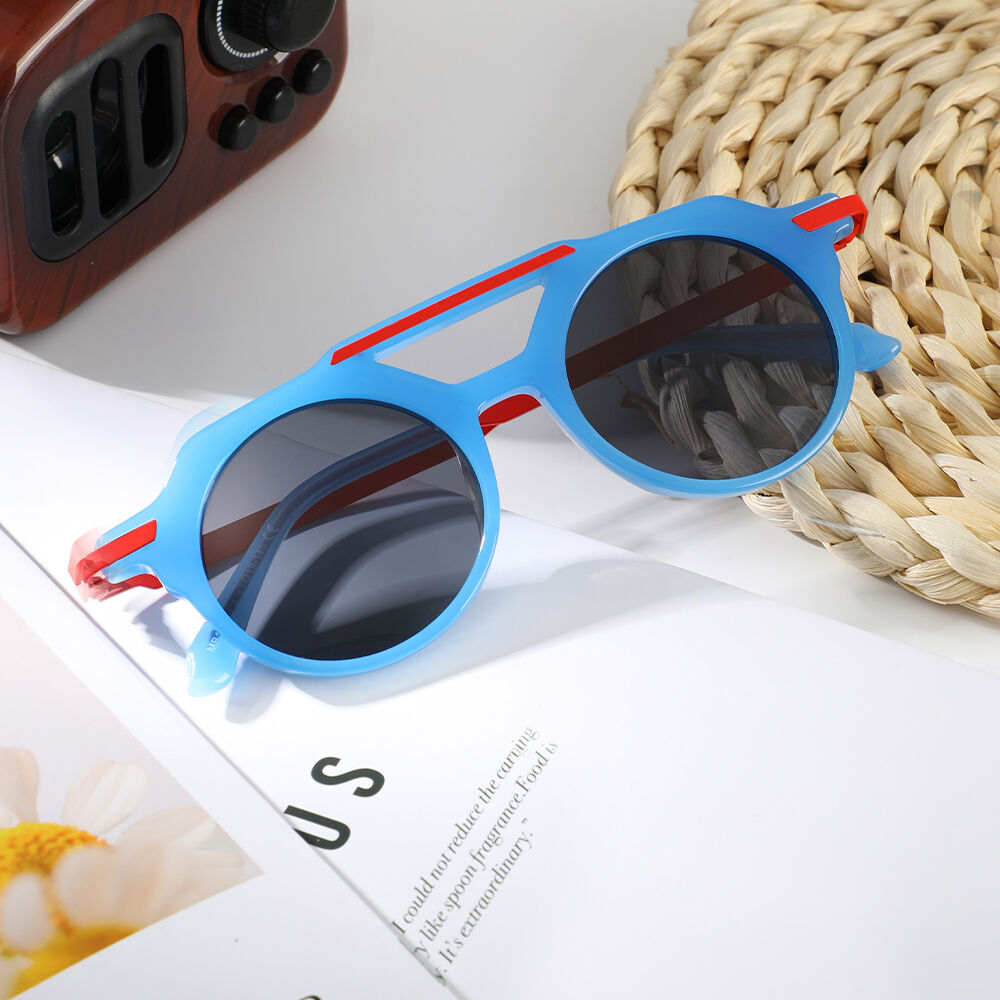 Justine Aviator Blue Sunglasses