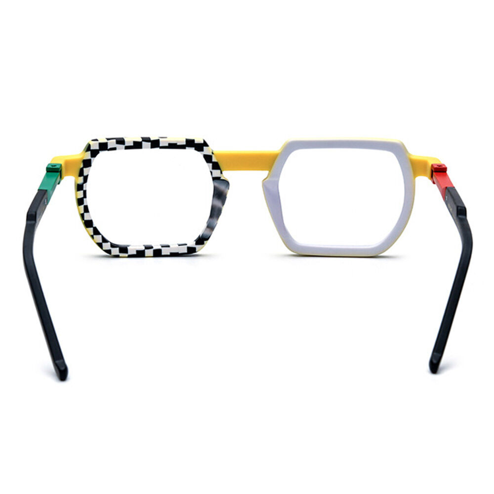 Margare Geometric White Glasses