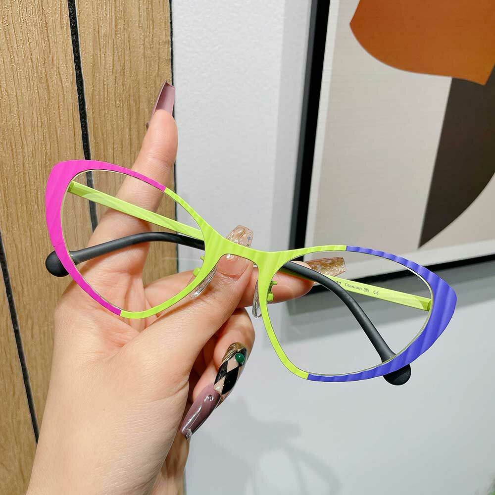 Washingto Cat Eye Green Glasses