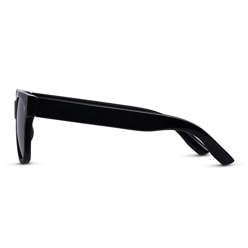 Sugar Cube Rectangle Black Sunglasses