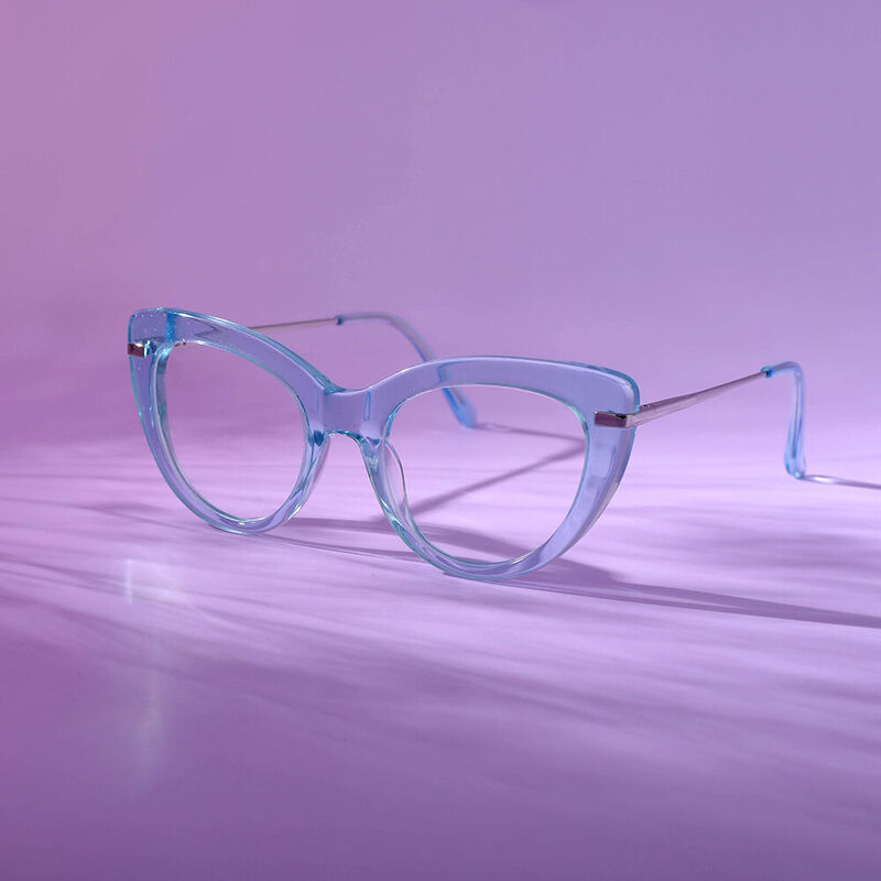 Kelly Cat Eye Blue Glasses