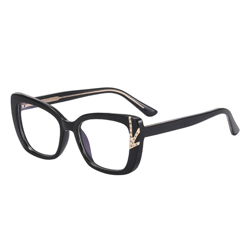 Masera Cat Eye Black Glasses