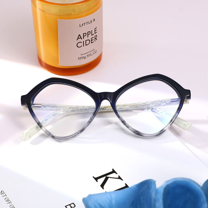 Jerria Cat Eye Blue Glasses