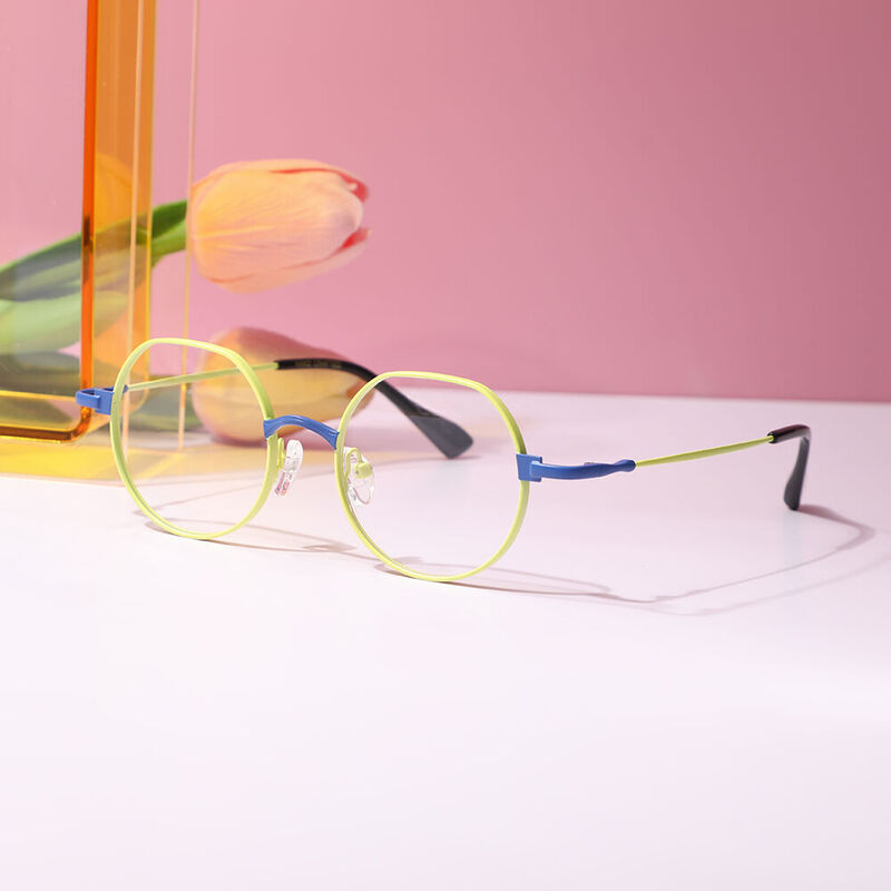Lunettes de Vue Als Ronde Jaune