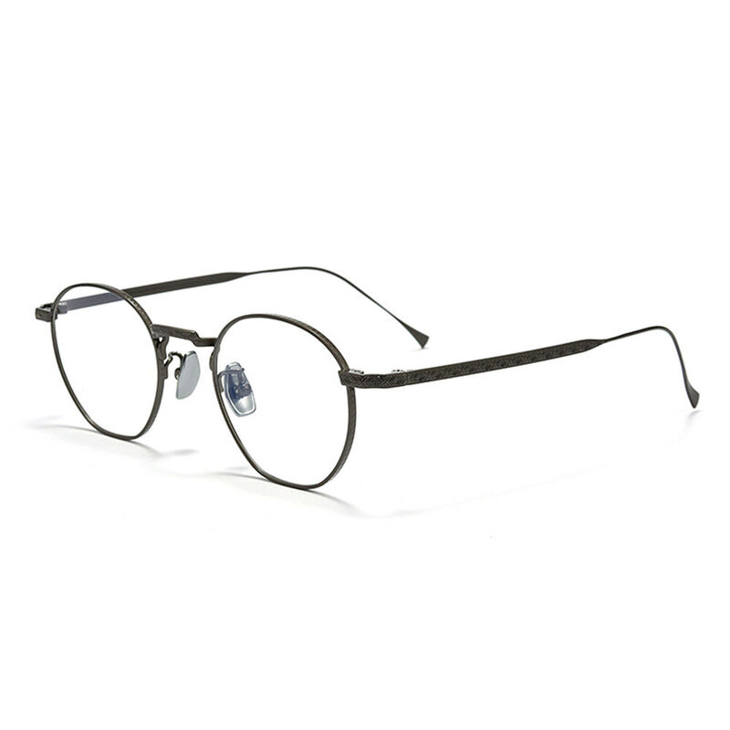 Wrigh Round Gunmetal Glasses