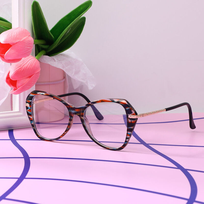 Zenob Cat Eye Multicolor Glasses