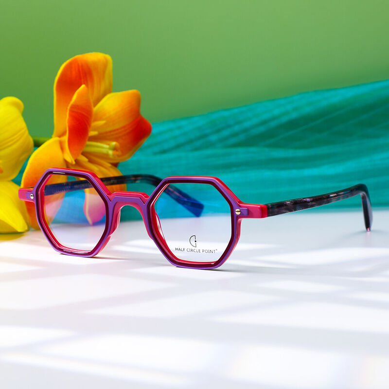 Quintin Geometrische Rosa Brille