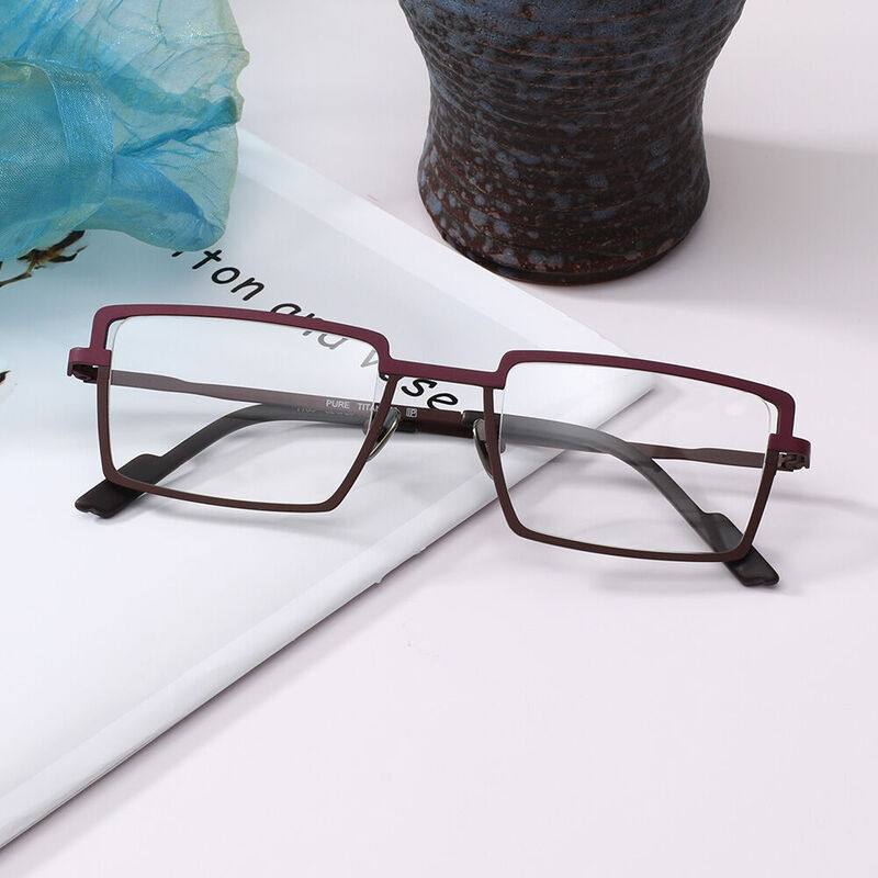 Gregar Rectangle Purple Glasses
