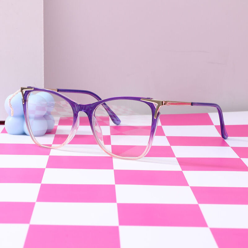 Jeromee Cat Eye Purple Glasses