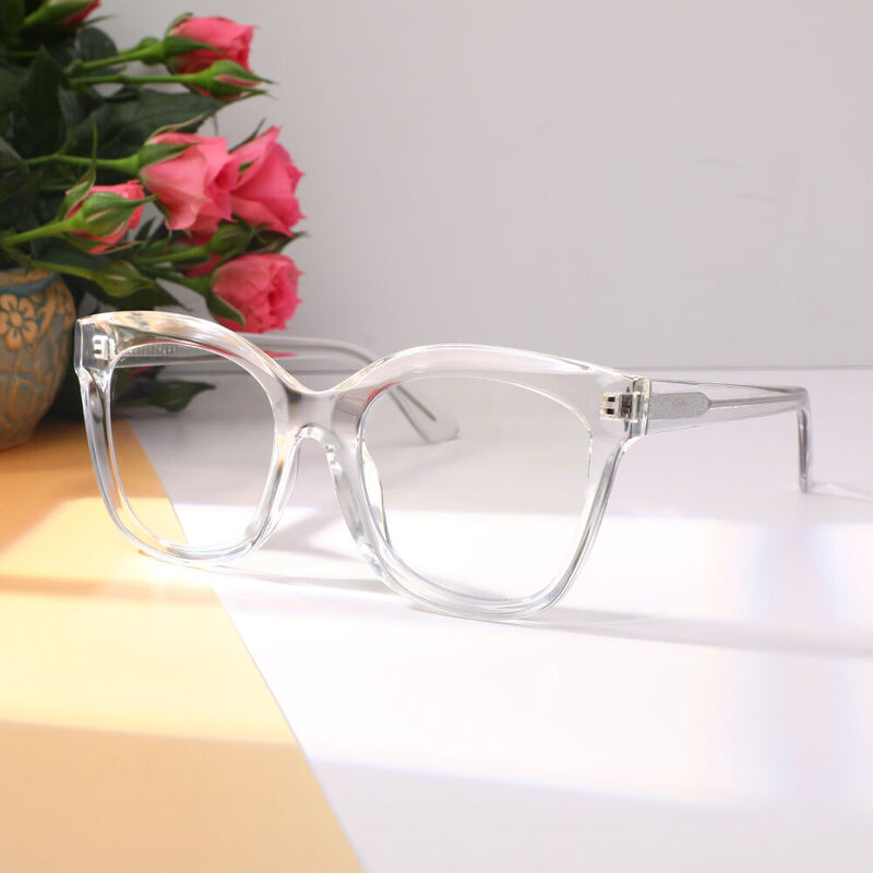 Brauneine Cat Eye Klare Brille