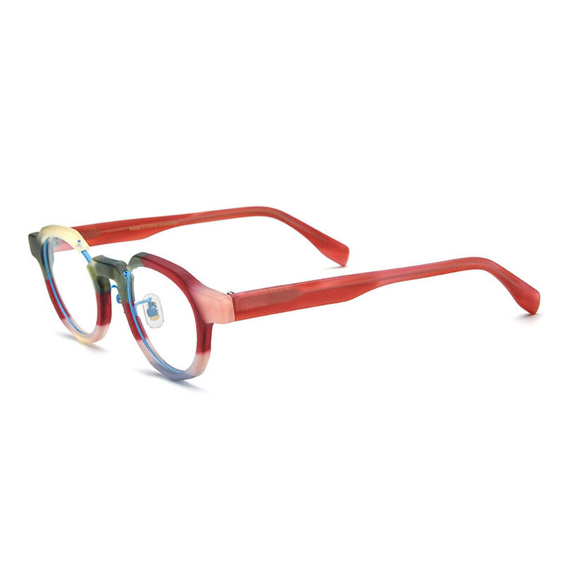 Juliet Geometric Red Glasses