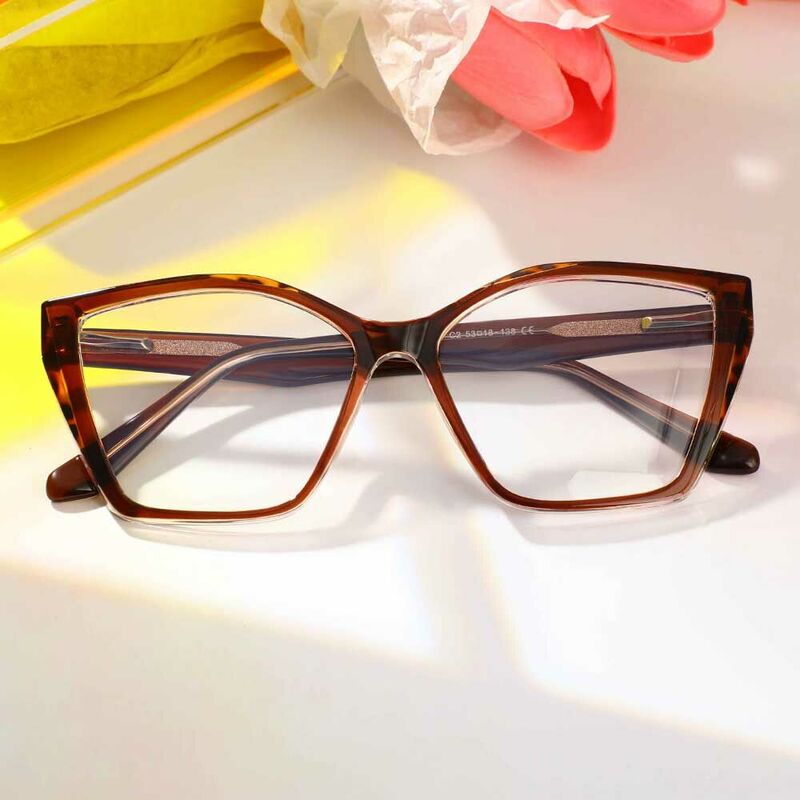 Whitehea Cat Eye Brown Glasses