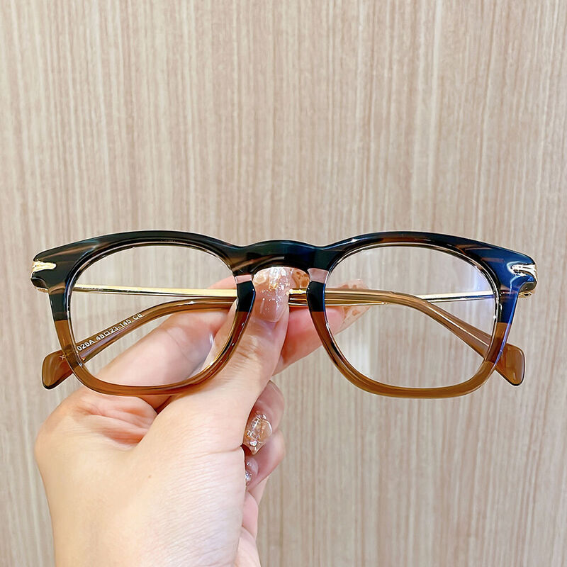 Montgoe Square Brown Glasses