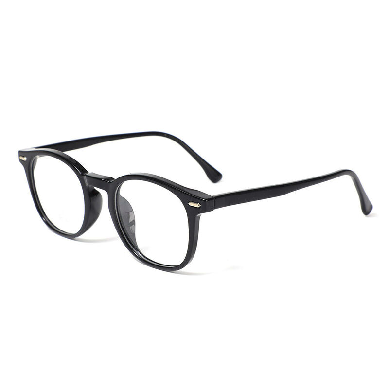 Scripps Round Black Glasses