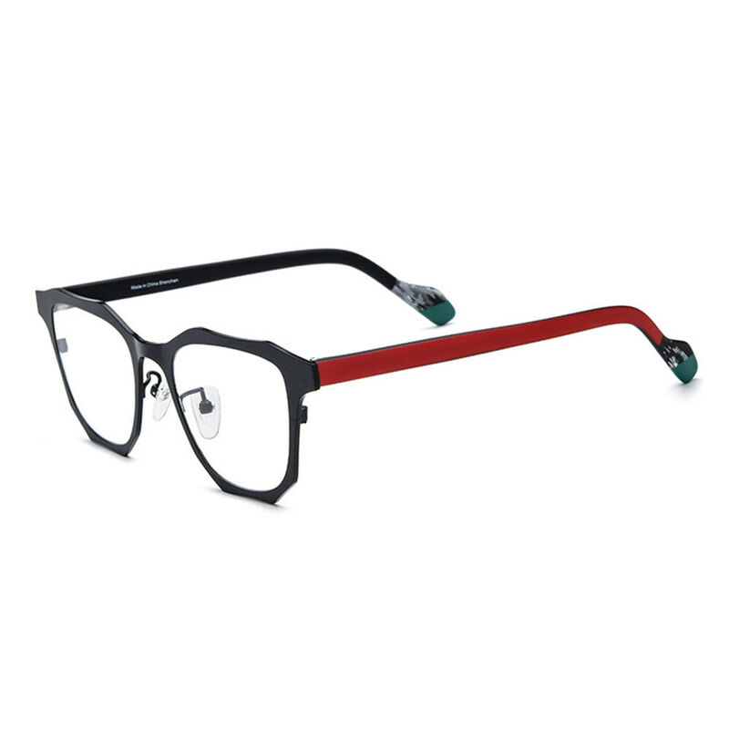 Snow Square Black Glasses