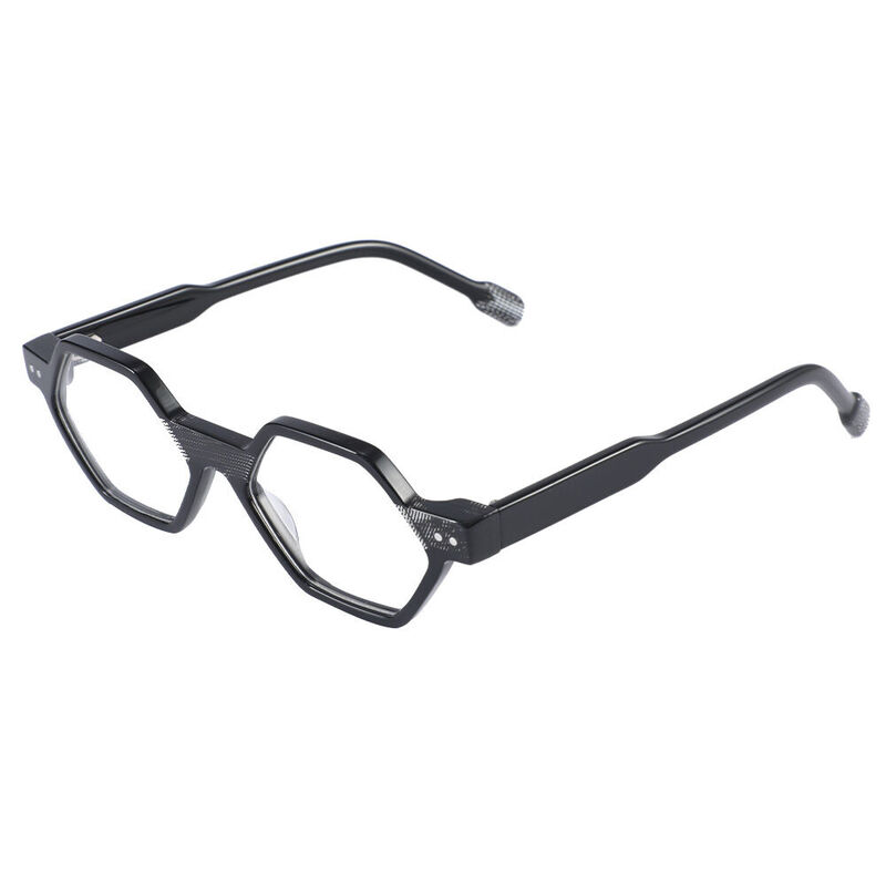 Stuart Geometric Black Glasses