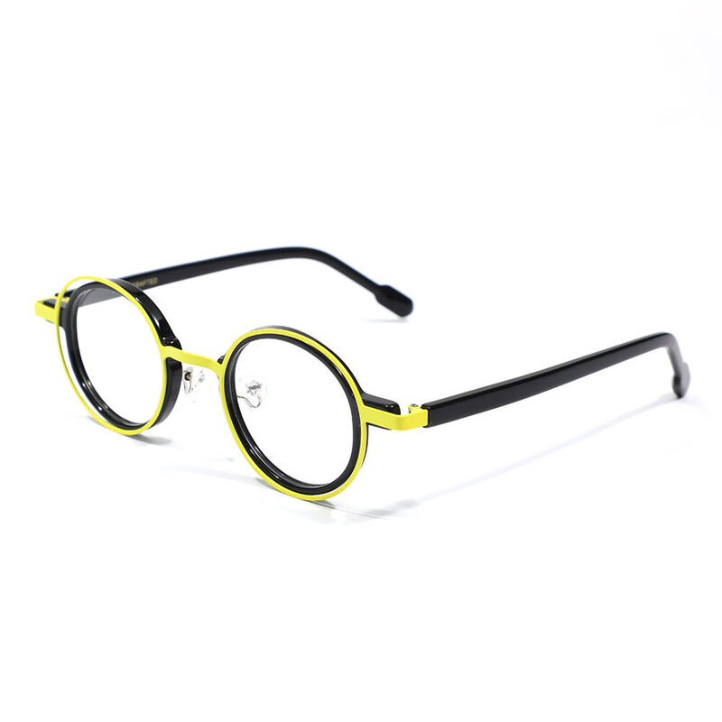 Huga Round Black Glasses