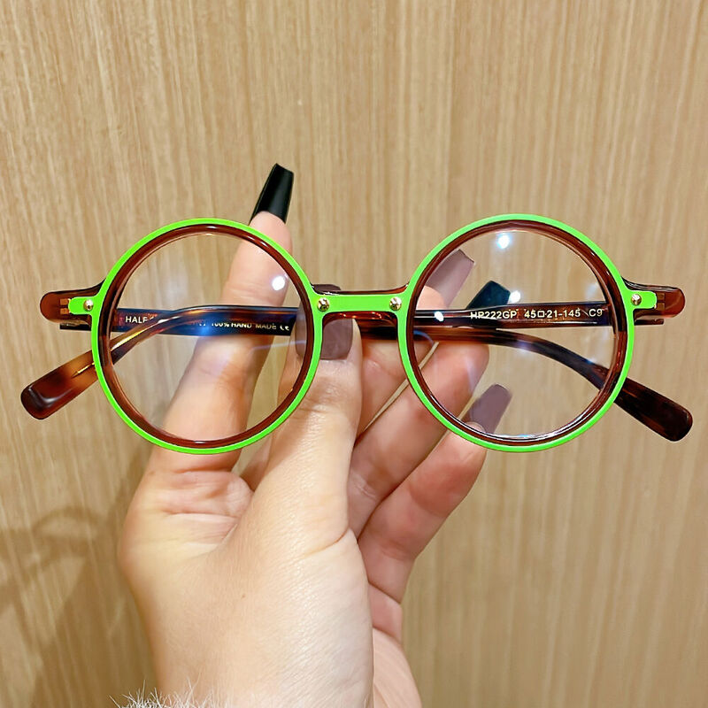 Mira Runde Grün Brille