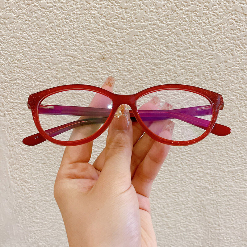 Arabell Cat Eye Red Glasses