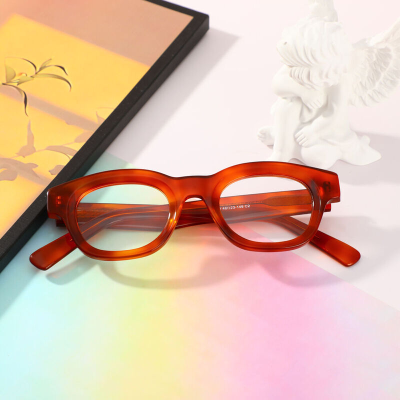 Motley Quadratische Rote Brille