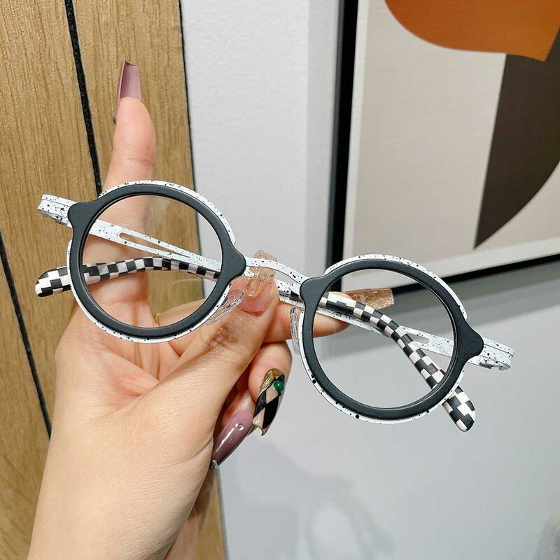DuBois Square Black White Glasses