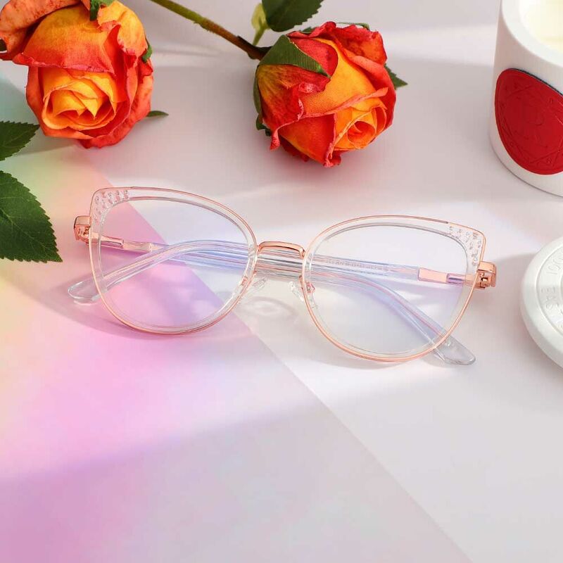 Lunettes de Vue Blanche Cat Eye Transparent