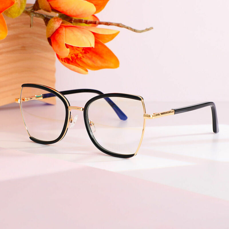 Novia Cat Eye Black Glasses