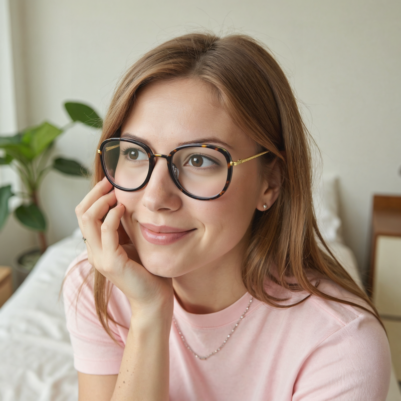 Hamil Round Tortoise Glasses