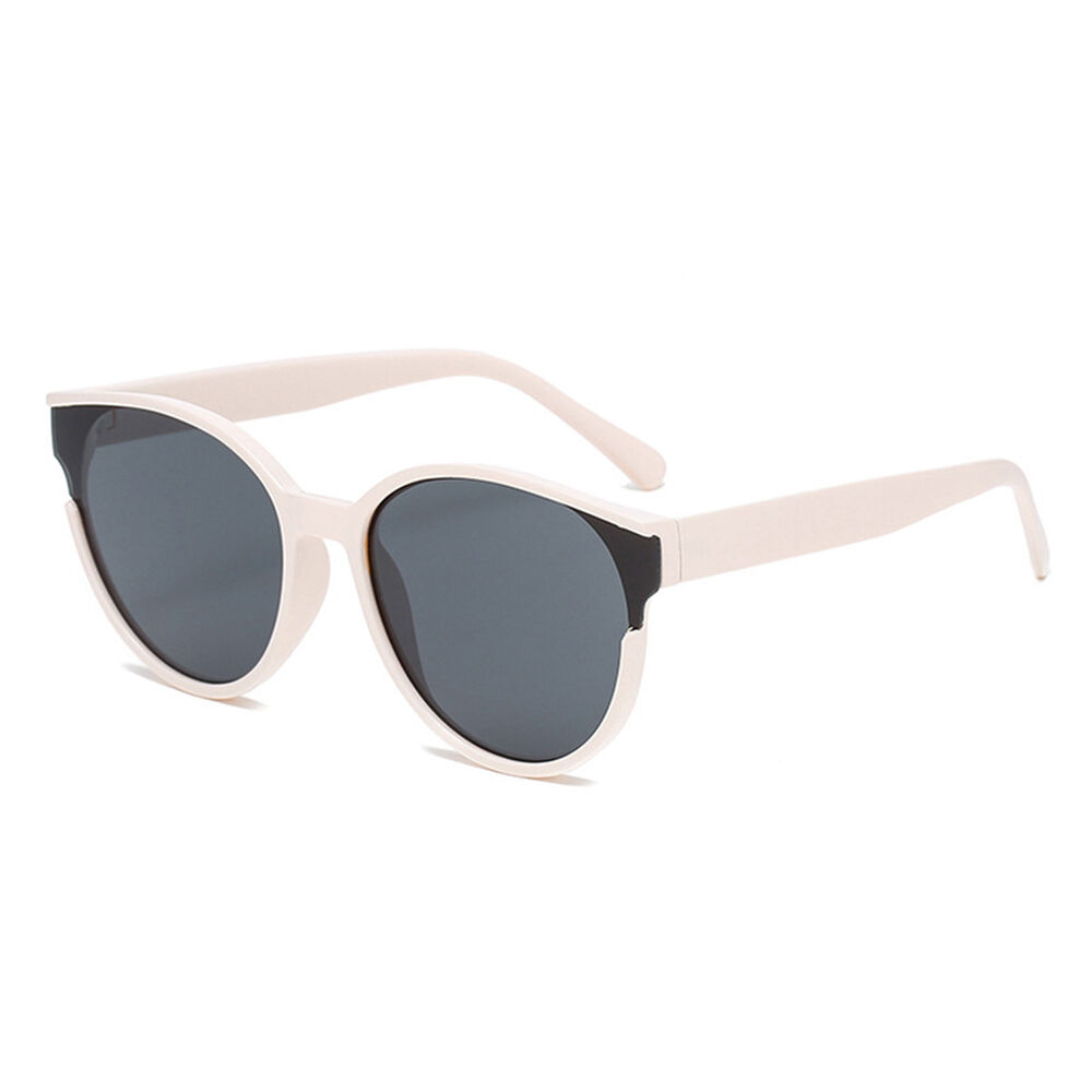 Monroe Round White Sunglasses