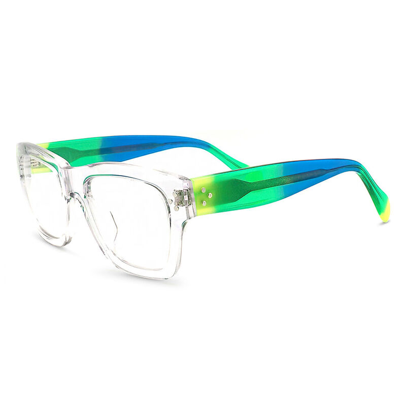 Fay Square Transparent Multicolored Glasses