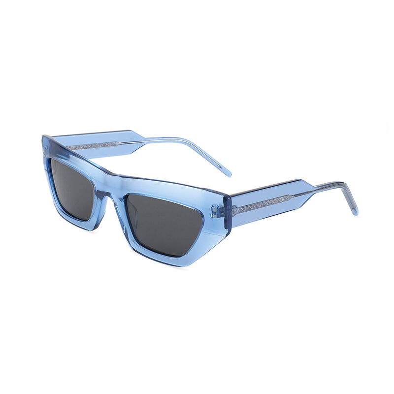 Science Fiction Rectangle Blue Sunglasses